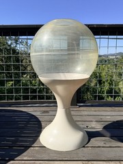 Vintage MCM Dome Terrarium Planter with Retro hour glass Base Atomic Era No Lid