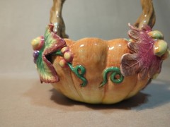 Fitz & Floyd Classic Autumn Splendor Basket Pumpkin Thanksgiving Acorn 8″