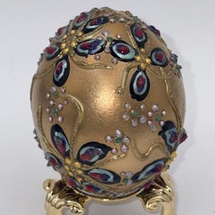 SIGNED Nannette Fenn “Eggs”traordinaire Designs Floral Faberge Inspired Egg USA