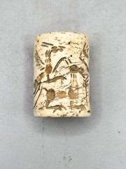 Near eastern Past Civilization Wonderfull Intaglio Carved Signet Stone Seal Bead
