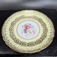 Antique Paragon Cabbage Rose Tea Cup and Saucer Set Heavy Gold Pattern England