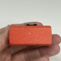 Decorative Ceramic Purse -Finely Detailed Orange -2”x2.5” Black Bow & Handle