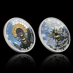 Bee Kind Sunflower Commemorative Coin Iron Collectible Inspirational Gift Token