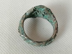 VERY RARE EXTREMELY ANCIENT OLD RING VIKING SILVER COLOR ARTIFACT AUTHENTIC