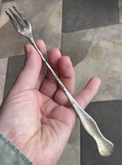 Antique Silver Plated Cocktail Fork Victorian – Edwardian 19th – 20th C.