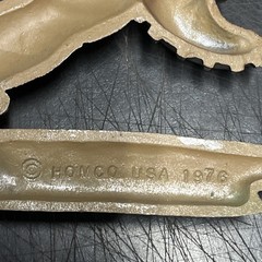 1976 homco cast Metal football players USA Made Wall Hangers… Aluminum?
