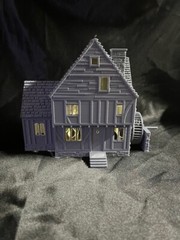 Halloween Witch Hocus Pocus Cottage 3d Haunted House LED moving Wheel Display