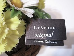 Vtg 1960’s LeGrue Fake Plastic Flower Arrangement Decorative Basket Modern MCM #