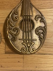 Sexton Co. USA Metal Violin Mandolin 1975 VTG Music Wall Decor Made in USA