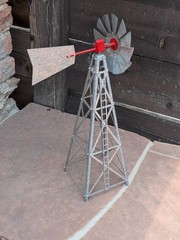Vtg Aero Windmill Galvanized Steel 17″ Model 12-B Wind Powered Salesman Sample