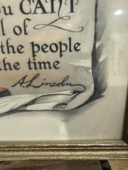 Vintage Framed Print by Reinthal & Newman NY Abraham Lincoln “You can Fool”