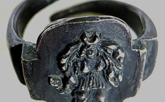 300 BC Ancient Greek Silver Ring Selene the goddess and personification of Moon