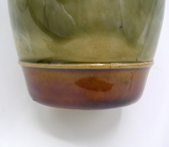 Doulton Lambeth Art Nouveau Tulip Floral Vase ~ Olive Dale/Christine Abbott~8″