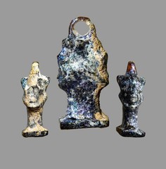 Phoenician Hellenistic Glass Pendant Lion Guardian Levant 300BC Certified COA