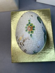 Vintage Veneto Flair Ceramic Egg Easter 1975 Italy #6671/7500 W/Box