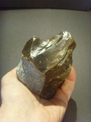 Lower Paleolithic – Chunky Acheulean notched chopper. c.450,000 BP.