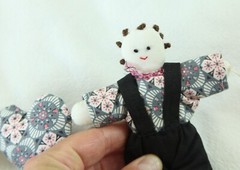 Handmade Cloth Doll Heart Decoration Craft Cottage Decor Country Friendship