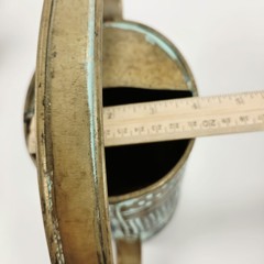 VTG Metal Copper Watering Can Decor Green Verdigris Teal Patina 0.5 Gal 12″