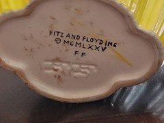 922. Fitz And Floyd Yellow Ceramic Basket, 1975