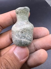Genuine Ancient Roman Glass Bottle with Iridescent Patina Ca. 1st-2nd Century AD