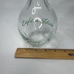 Cafe De Flore Paris Glass Water Wine Carafe Authentic Souvenir France Cafe