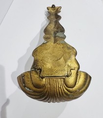 Vintage Homco Ornate Gold Color Giant Ladle Scalloped Cast Metal Hanging Decor
