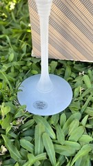 Vintage Avon Lead Crystal Hummingbird Champagne Flutes Frosted Set of 2 New NOS