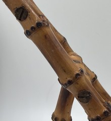 Vintage Scorched Bamboo Tabletop Easel – Chinoiserie / Boho Chic Display Stand