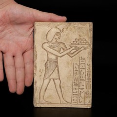 Pharaonic Relief Plaque Ancient Hieroglyphic Decor Sacred Collectible Artifact