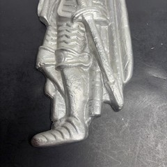 Vintage MCM Cast Aluminum Medieval Knight Wall Plaque 11.5”- #3