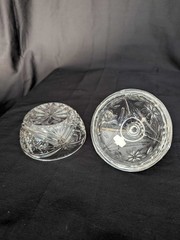 1970’s Zajecar Yugoslavia 24% Lead Crystal Bowl with Lid Candy Holder Vintage