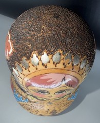 Wood burned Nesting/Traditional. 9.5 Piece Painted Detail – SIGNED. Russian