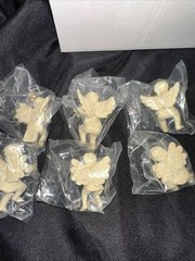 6 Resin Cherub Angels Planter Pot Edge Hangers Huggers In Original Packaging