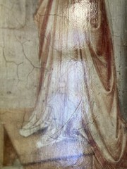 VTG Neiman Marcus Gold Leaf Folding Hinged Diptych Panels; “Annunciation”; ITALY
