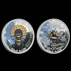Bee Kind Sunflower Commemorative Coin Iron Collectible Inspirational Gift Token