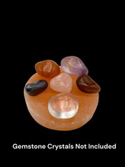 Orange Selenite Round Circle Crystal Charging Plate 2.8” Diameter 3/8″ Thick