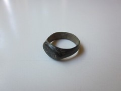 very rare ancient Viking engraved massive bronze ring with runes. IX – X AD.