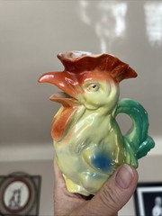 Vintage Ceramic Cream Rooster Pitcher Unbranded Very Nice Color And Condition