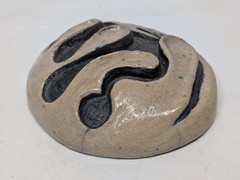 Vintage Sedona Pottery Relief Carving Positive Negative Locked Hands Wall Decor