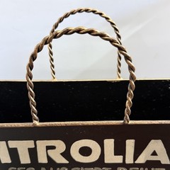 Vintage Metal Art Deco Shopping Bag Book/Magazine Holder 15″ Tall
