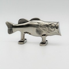 Bass Fish Shaped Boat Dock Cleat Nautical 316 Stainless Steel USA Seller New