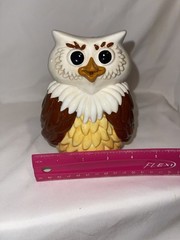 Adorable Ceramic Owl Piggy Bank ￼/ Figurine made By Insights 6”