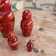 Matryoshka Nesting Doll Women in traditional costumes Set of 6 Made in India