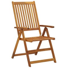 Outdoor Recliner Chairs 6 Pcs Patio Chair with Cushions Solid Wood Acacia vidaXL
