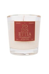 Rewined Poinsettia Candle 10 oz Red Functional Soy Wax Standard Holiday Decor