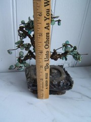 ANTIQUE CHINESE TURQUOISE GEMSTONE BONSAI TREE