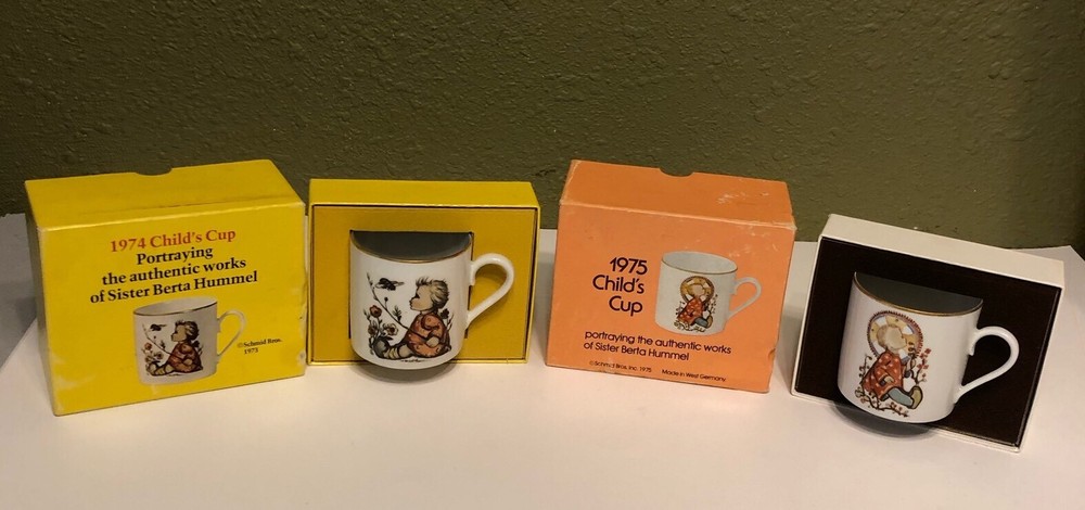 Vintage Sister Berta Hummel Schmid Bros. 1974 & 1975 Child’s Cups
