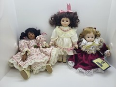 Paradise Galleries, Classic Treasure Porcelain Jointed Doll & Petite Porcelain