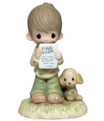 Precious Moments 2001 God Understands Brunette Boy Report Card Porcelain E1379BR
