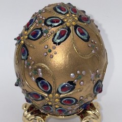 SIGNED Nannette Fenn “Eggs”traordinaire Designs Floral Faberge Inspired Egg USA